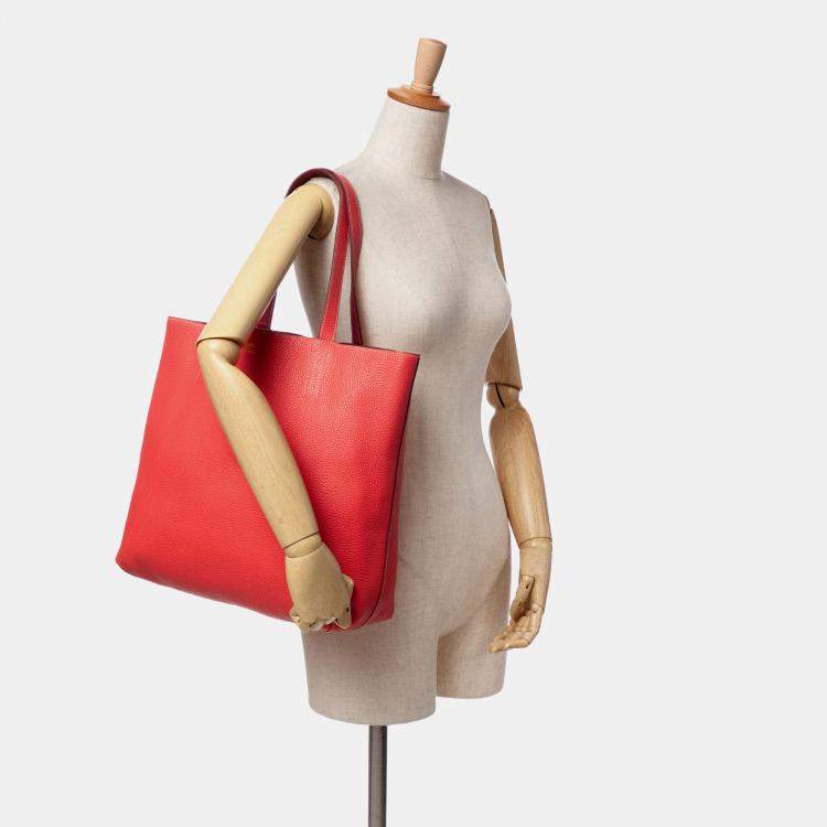 Pre Owned Hermes Pink Red Clemence Double Sens 36