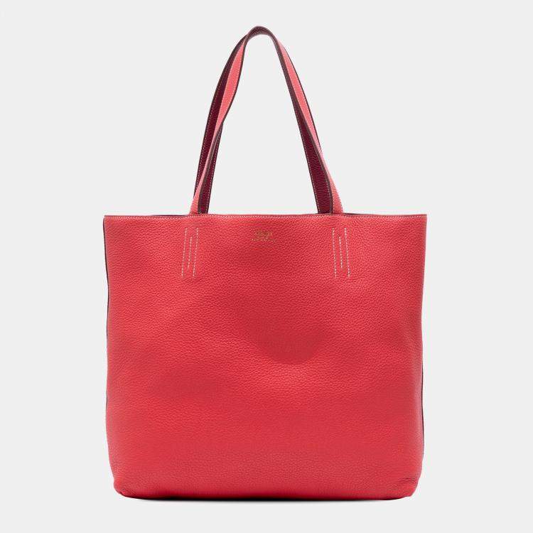 Pre Owned Hermes Pink Red Clemence Double Sens 36