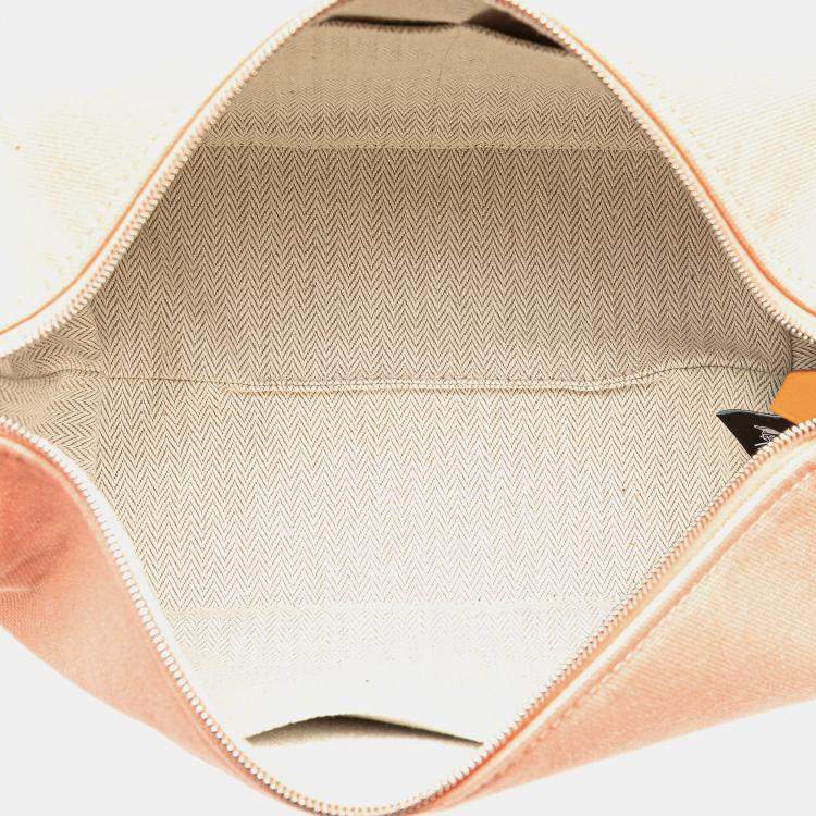 Pre Owned Hermes Pink Small Canvas Bride A Brac Case