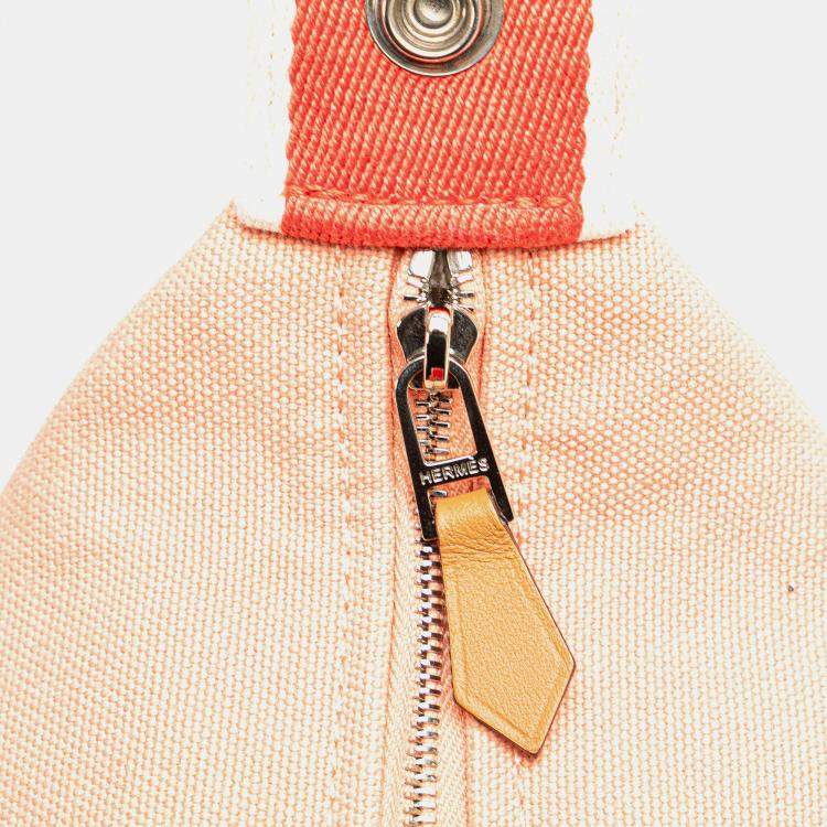 Pre Owned Hermes Pink Small Canvas Bride A Brac Case