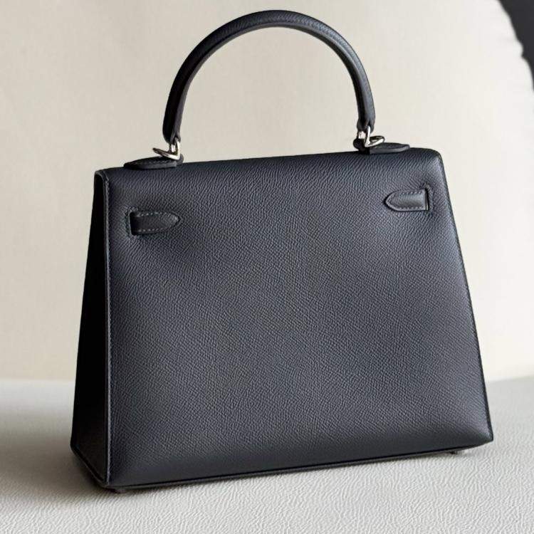 Pre Owned Hermes Kelly 25 Epsom Gris Ardoise with Mixed Hardware