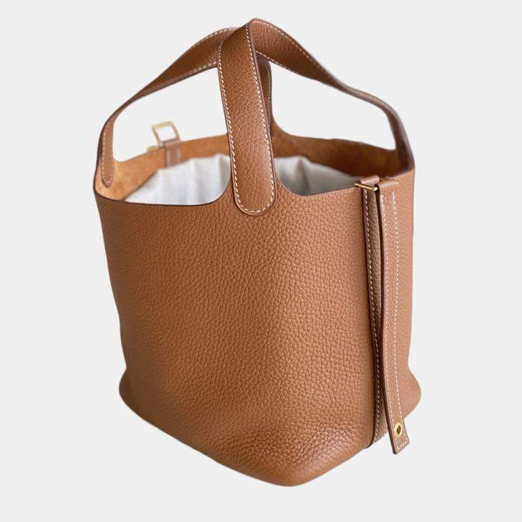 Pre Owned Hermes Picotin Lock 18 Gold with gold hardware