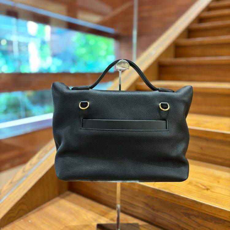 Pre Owned Hermes 24/24 Small Black with Gold Hardware