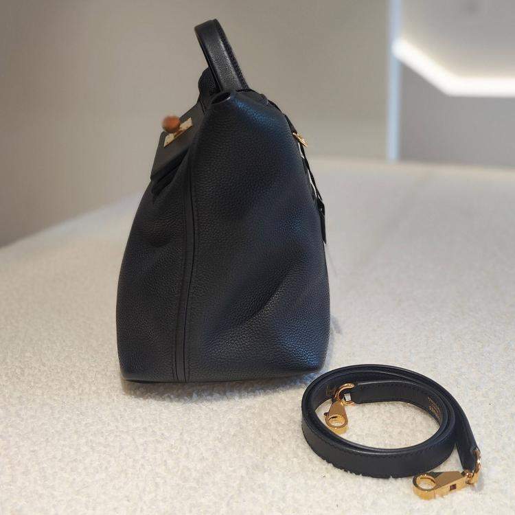 Pre Owned Hermes 24/24 Small Black with Gold Hardware