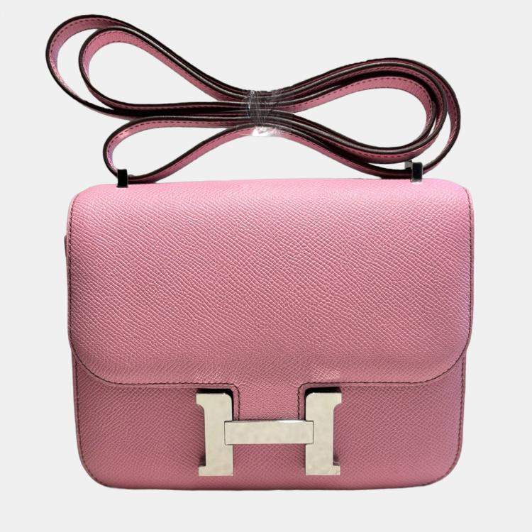 Pre Owned Hermes Constance 19 Sakura Pink with Palladium Hardware