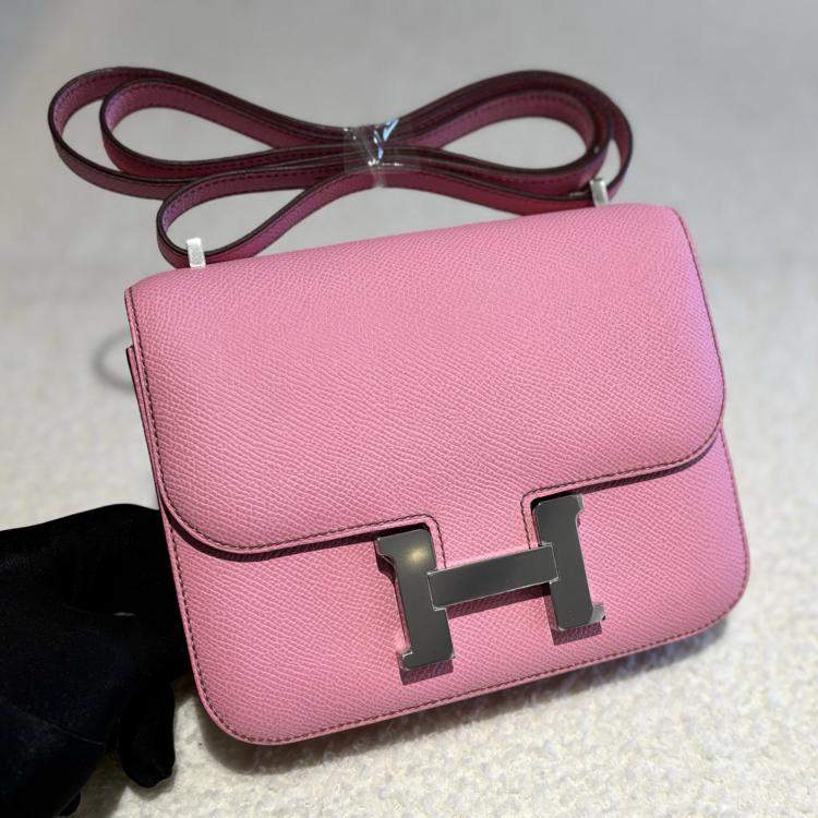 Pre Owned Hermes Constance 19 Sakura Pink with Palladium Hardware