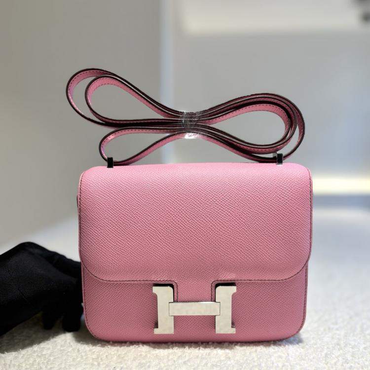 Pre Owned Hermes Constance 19 Sakura Pink with Palladium Hardware
