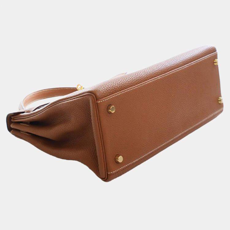 مملوكة مسبقًا Hermes Brown Togo Kelly II Retourne 32