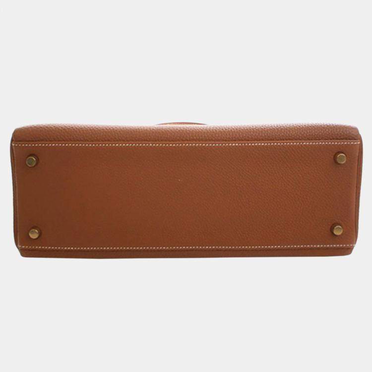 مملوكة مسبقًا Hermes Brown Togo Kelly II Retourne 32