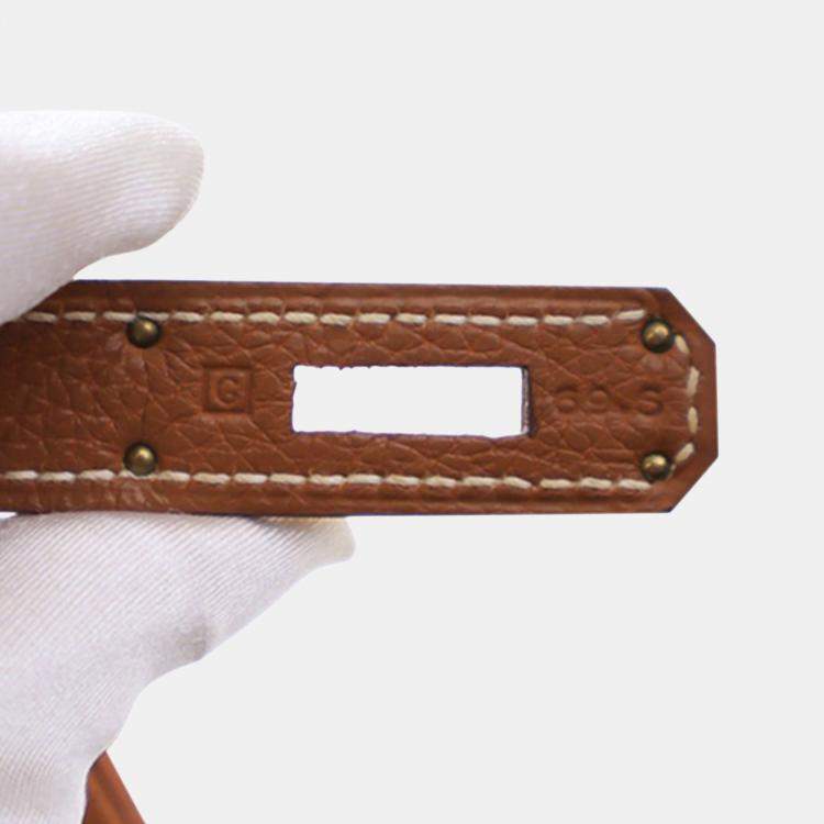 مملوكة مسبقًا Hermes Brown Togo Kelly II Retourne 32