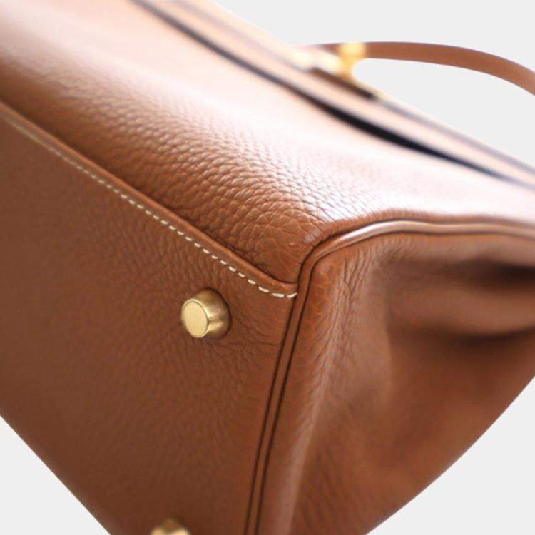 مملوكة مسبقًا Hermes Brown Togo Kelly II Retourne 32