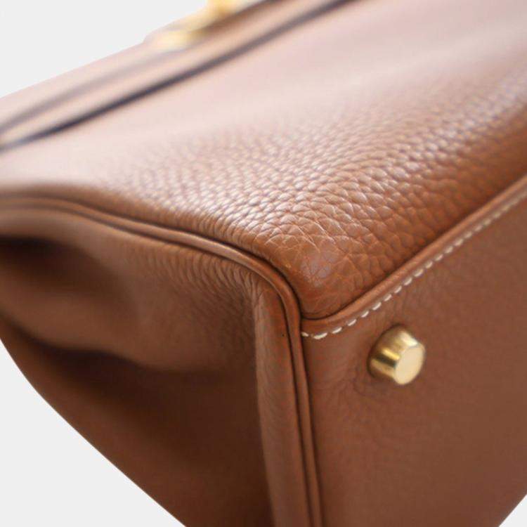 مملوكة مسبقًا Hermes Brown Togo Kelly II Retourne 32