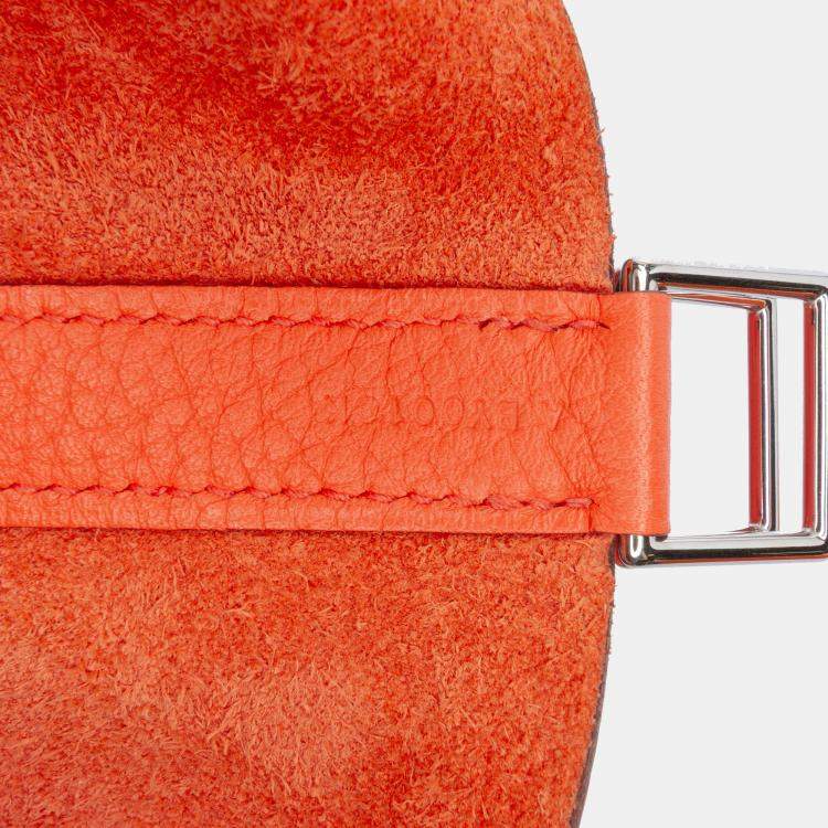 Pre Owned Hermes Picotin Lock 26 Orange Clemence Bag