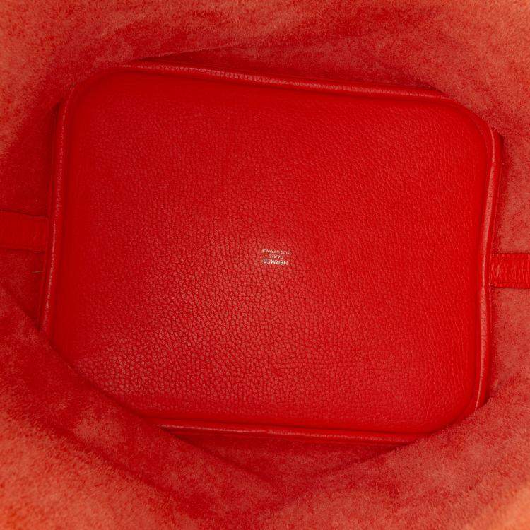 Pre Owned Hermes Picotin Lock 26 Orange Clemence Bag