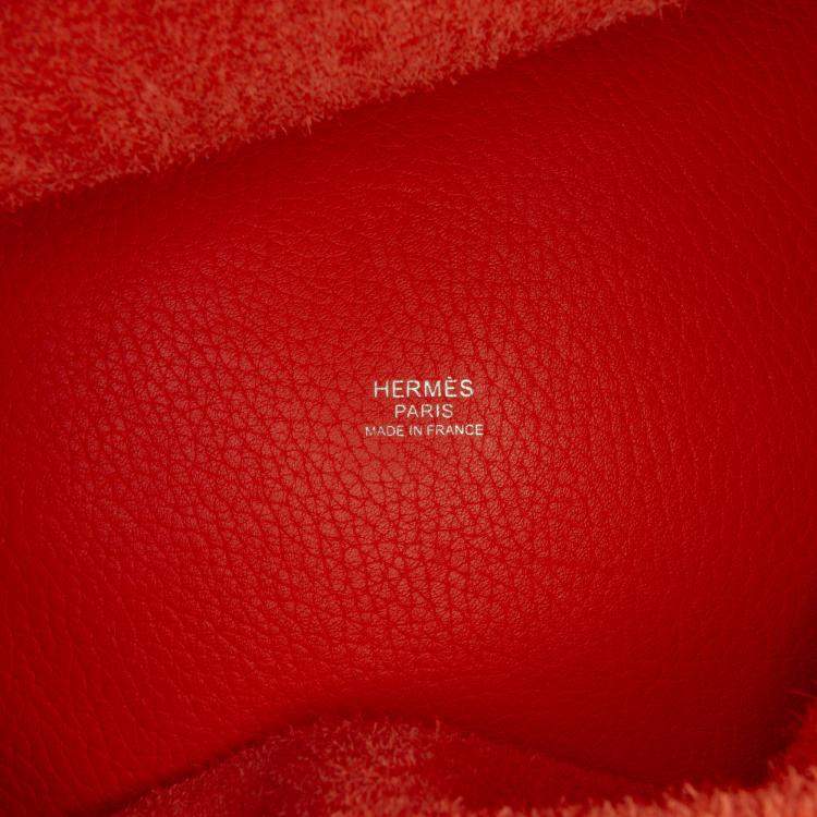Pre Owned Hermes Picotin Lock 26 Orange Clemence Bag