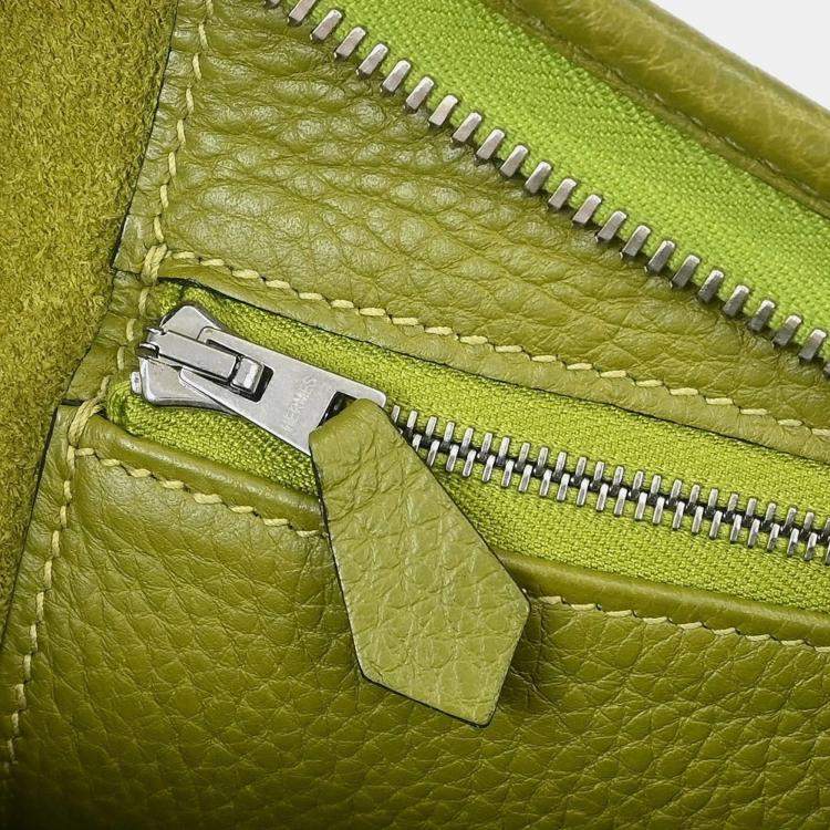 Pre Owned Hermes Anis Green Taurillon Clemence Trim 31 Shoulder Bag