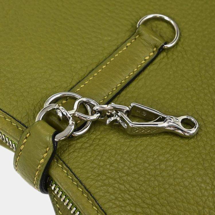 Pre Owned Hermes Anis Green Taurillon Clemence Trim 31 Shoulder Bag