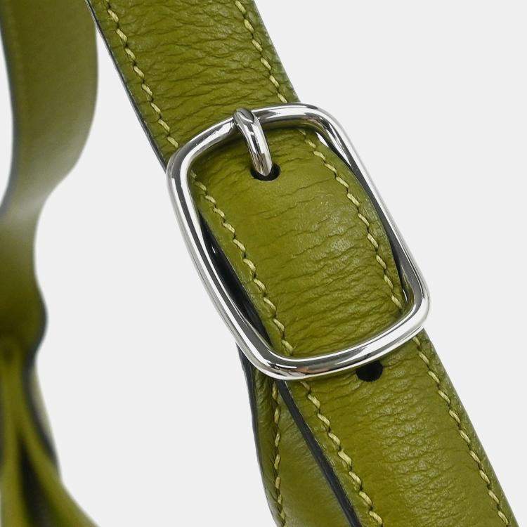 Pre Owned Hermes Anis Green Taurillon Clemence Trim 31 Shoulder Bag