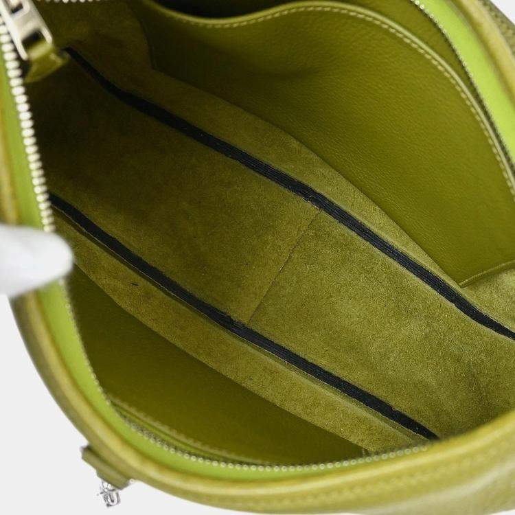 Pre Owned Hermes Anis Green Taurillon Clemence Trim 31 Shoulder Bag