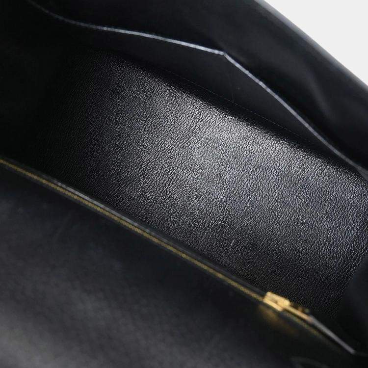 Pre Owned Hermes Black Ardennes Kelly 28 Sellier 2way Handbag
