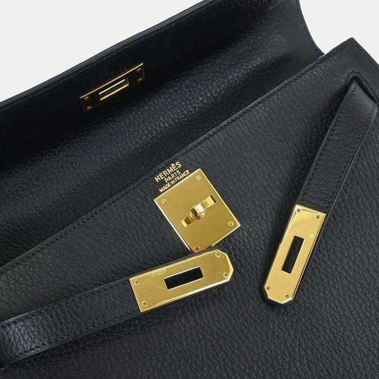 Pre Owned Hermes Black Ardennes Kelly 28 Sellier 2way Handbag