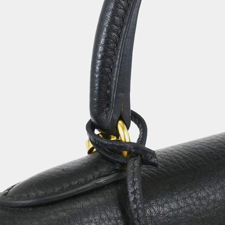 Pre Owned Hermes Black Ardennes Kelly 28 Sellier 2way Handbag