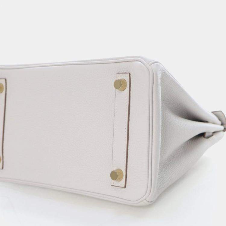 Pre Owned Hermes Gris Pale Togo Birkin 25