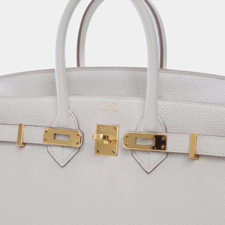 Pre Owned Hermes Gris Pale Togo Birkin 25