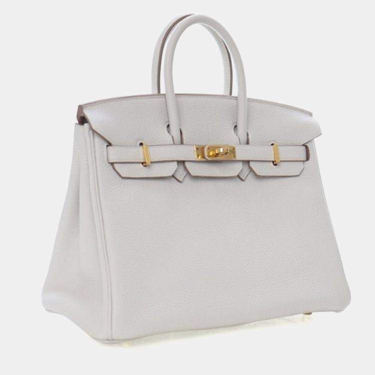 Pre Owned Hermes Gris Pale Togo Birkin 25