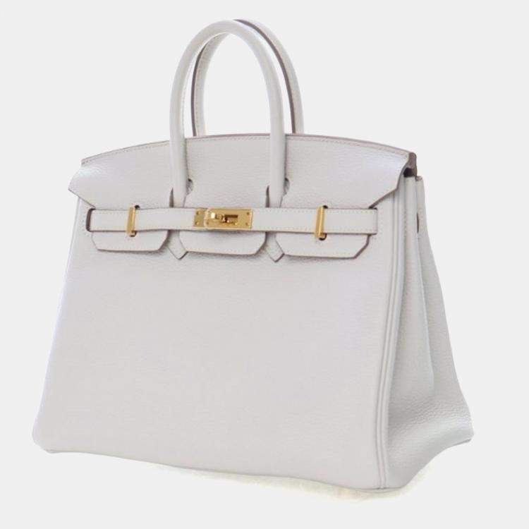 Pre Owned Hermes Gris Pale Togo Birkin 25
