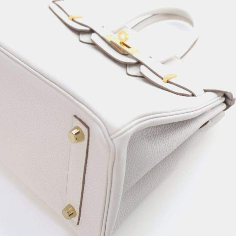 Pre Owned Hermes Gris Pale Togo Birkin 25