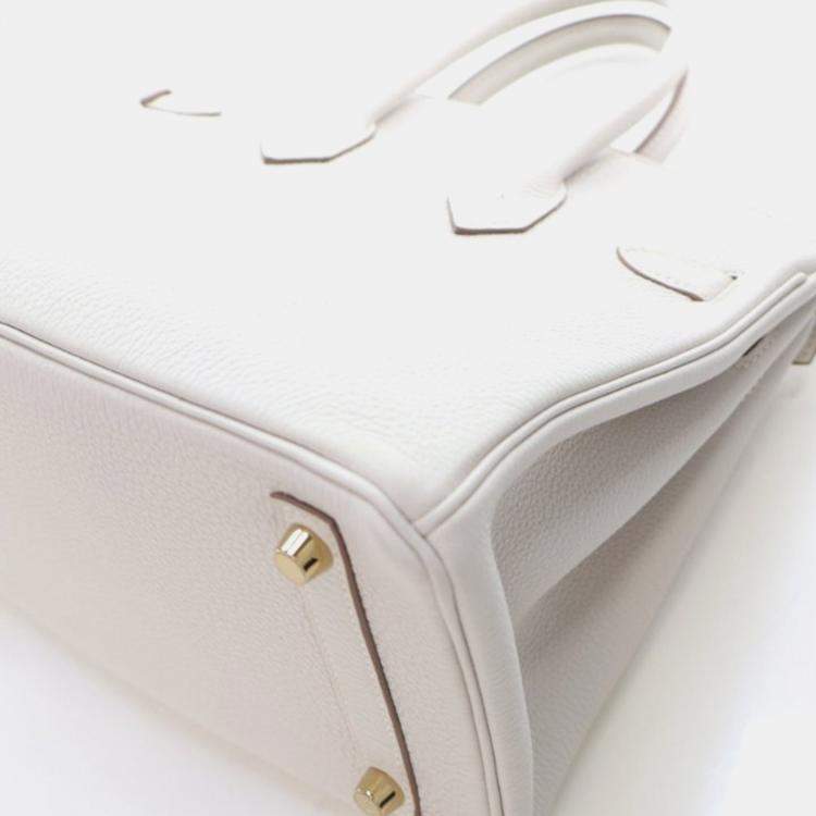 Pre Owned Hermes Gris Pale Togo Birkin 25