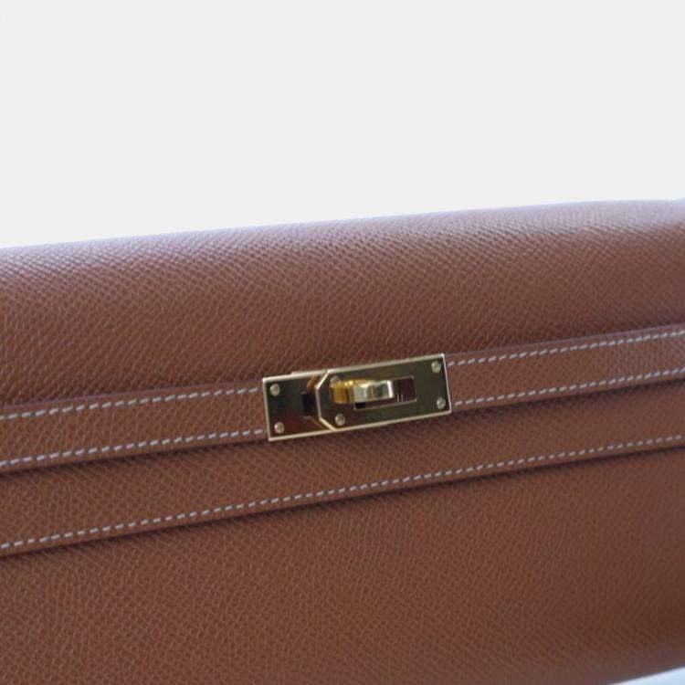 مملوكة مسبقًا Hermes Gold Epsom Kelly To Go Wallet