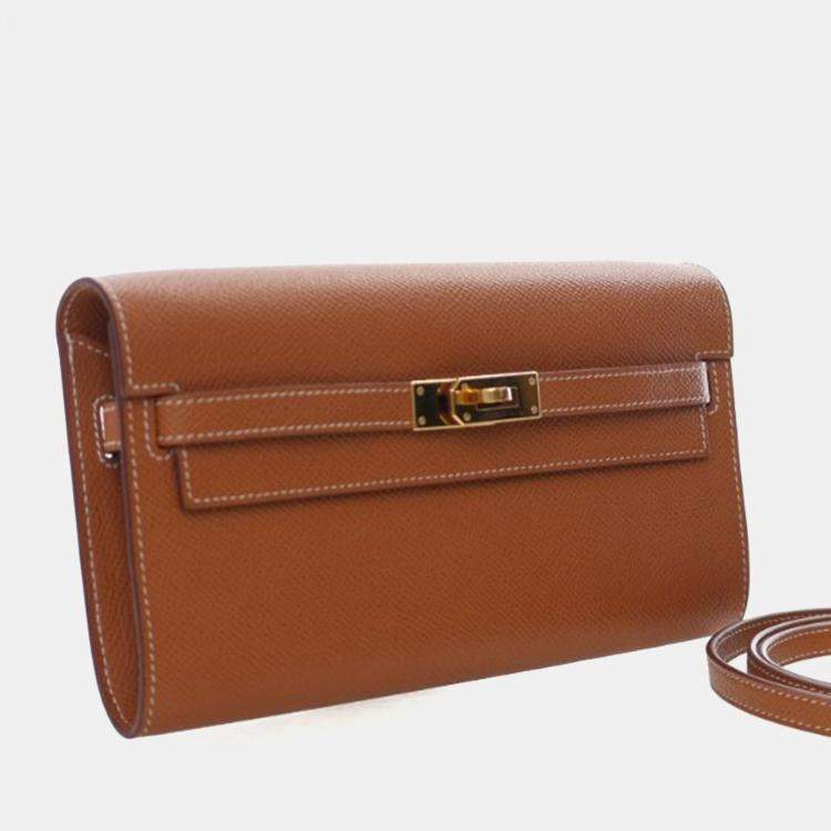 مملوكة مسبقًا Hermes Gold Epsom Kelly To Go Wallet