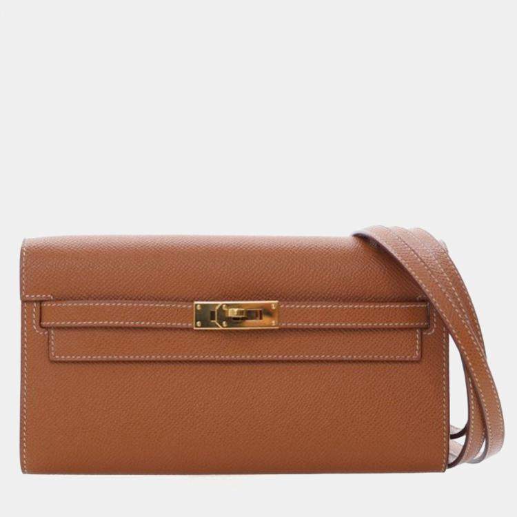 مملوكة مسبقًا Hermes Gold Epsom Kelly To Go Wallet