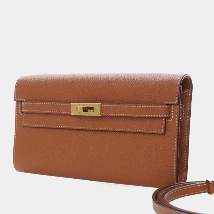 مملوكة مسبقًا Hermes Gold Epsom Kelly To Go Wallet