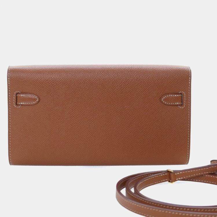 مملوكة مسبقًا Hermes Gold Epsom Kelly To Go Wallet