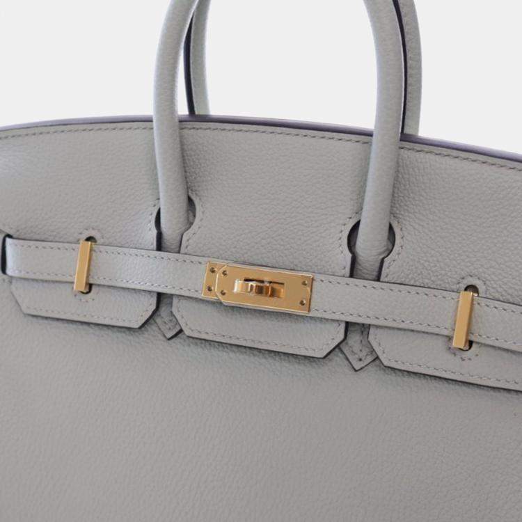 Pre Owned Hermes Gris Neve Togo Birkin 25