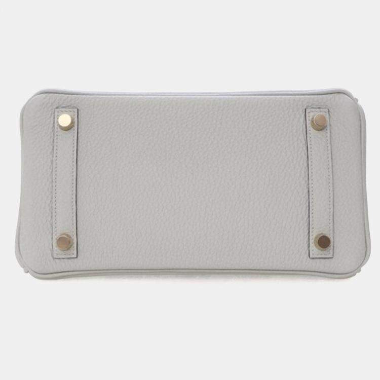 Pre Owned Hermes Gris Neve Togo Birkin 25