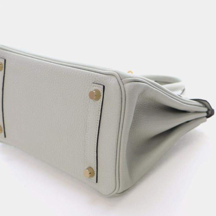 Pre Owned Hermes Gris Neve Togo Birkin 25
