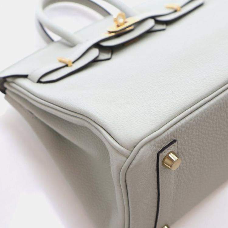 Pre Owned Hermes Gris Neve Togo Birkin 25
