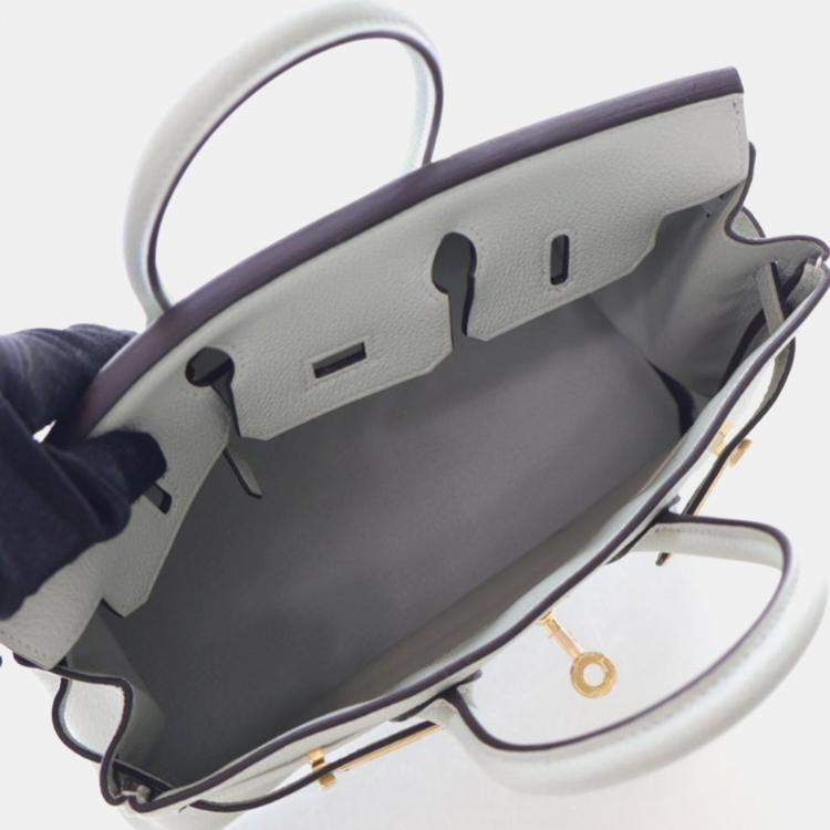 Pre Owned Hermes Gris Neve Togo Birkin 25