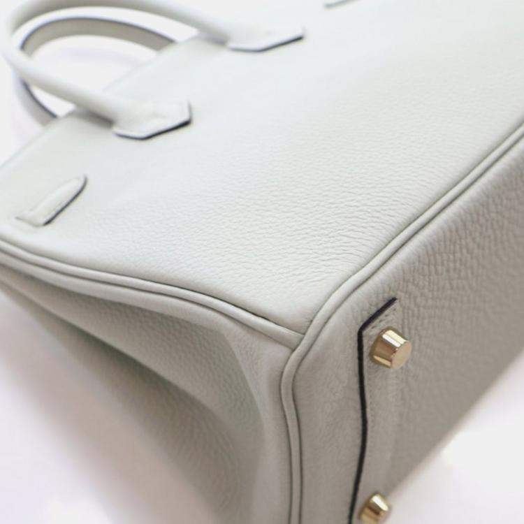Pre Owned Hermes Gris Neve Togo Birkin 25