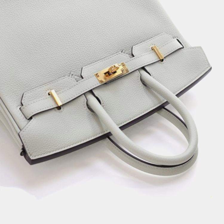 Pre Owned Hermes Gris Neve Togo Birkin 25