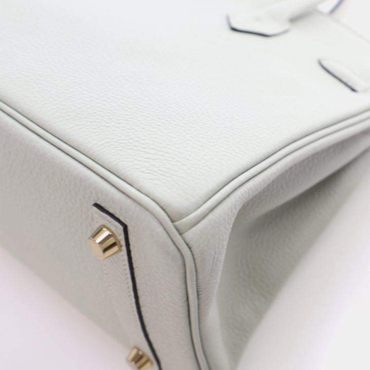 Pre Owned Hermes Gris Neve Togo Birkin 25