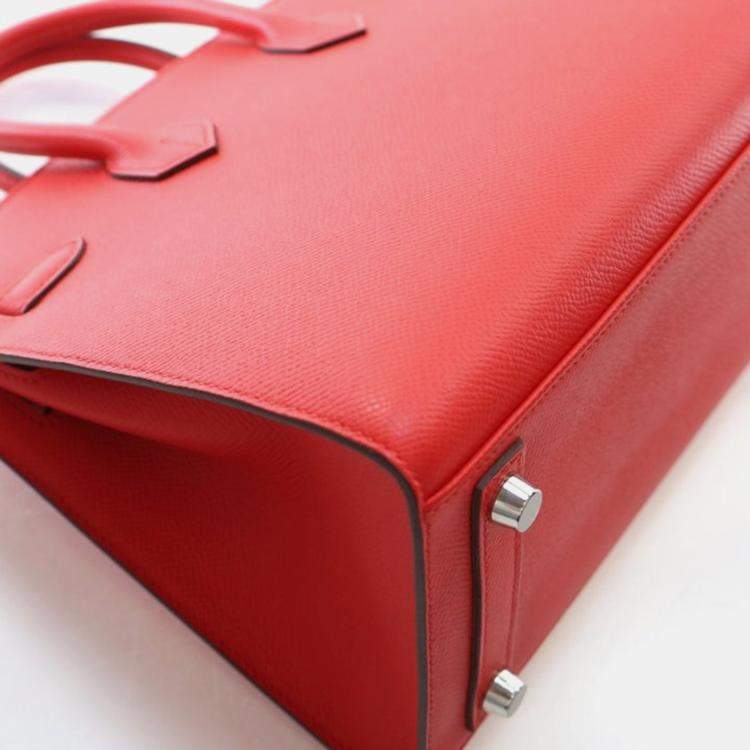 Pre Owned Hermes Rouge De Coeur Epsom Sellier Birkin 25