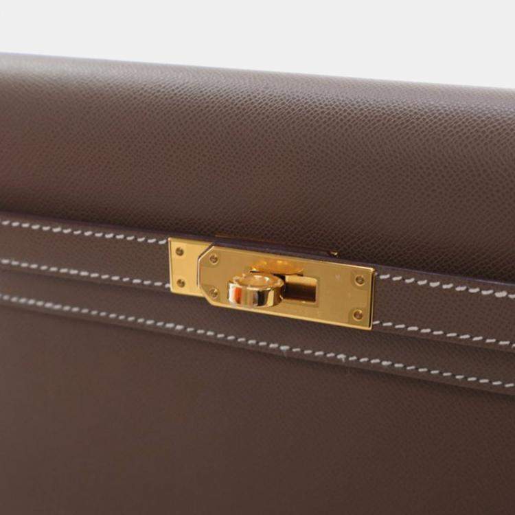 Pre Owned Hermes Etoupe Veau Madame Kelly Elan