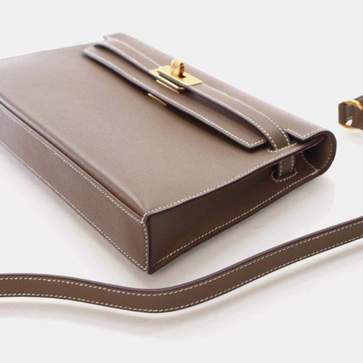 Pre Owned Hermes Etoupe Veau Madame Kelly Elan