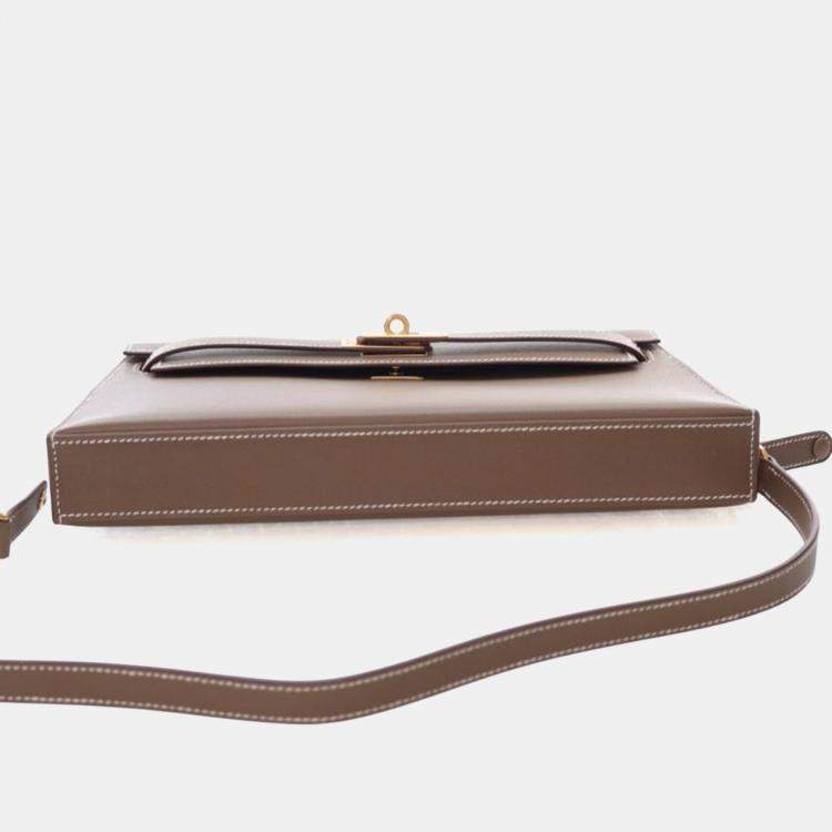 Pre Owned Hermes Etoupe Veau Madame Kelly Elan