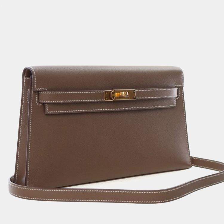 Pre Owned Hermes Etoupe Veau Madame Kelly Elan
